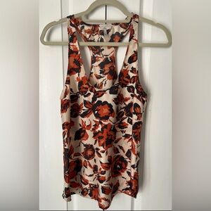 Joie 100% silk floral sleeveless tank top - size medium